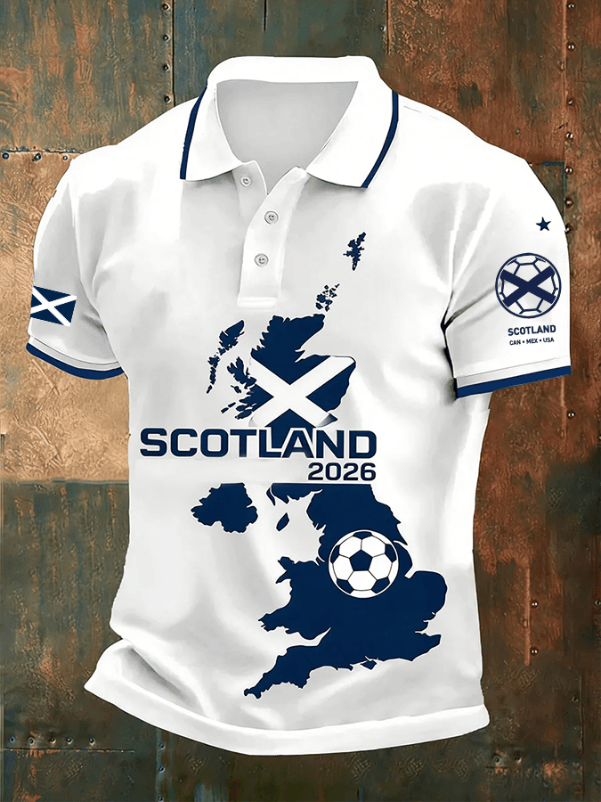 Scotland FIFA World Cup 2026 Polo Shirt Scotland World Cup Games Clothing Fan Apparel