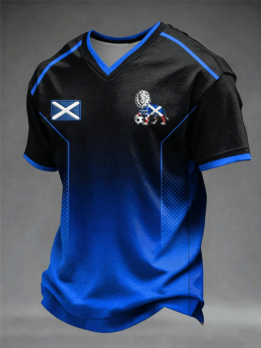 Scotland FIFA World Cup 2026 V-Neck Shirt Scotland Soccer Apparel World Cup Fan Clothing