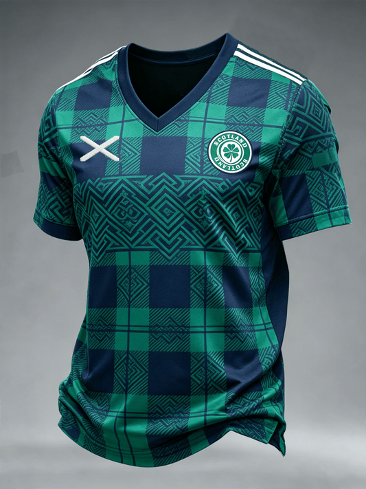 Scotland FIFA World Cup 2026 V-Neck Shirt World Cup Apparel For Scottish