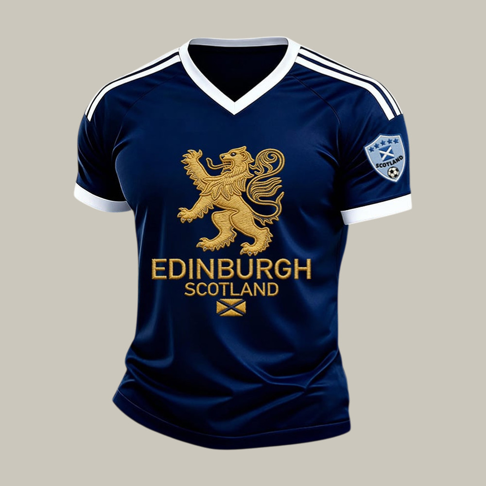 Scotland FIFA World Cup Team V-Neck Shirt Scotland Football Team Shirt Fan For Father's Day