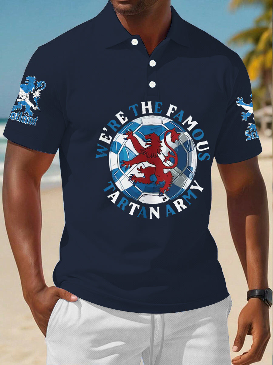 Scotland World Cup 2026 Apparel We're The Famous Tartan Army Polo Shirt Soccer Lovers Gifts