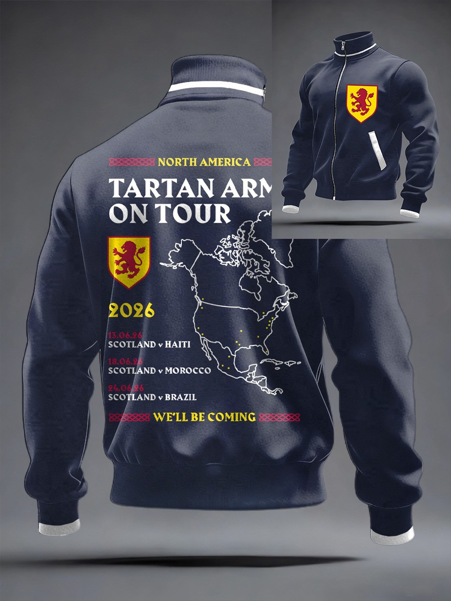 Scotland World Cup 2026 Jacket Tartan Army On Tour Jacket Best Gifts For World Cup Fans