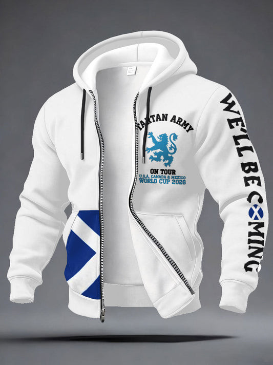Scotland World Cup 2026 Jacket Tartan Army We'll Be Coming Jacket World Cup Merch Best Gifts