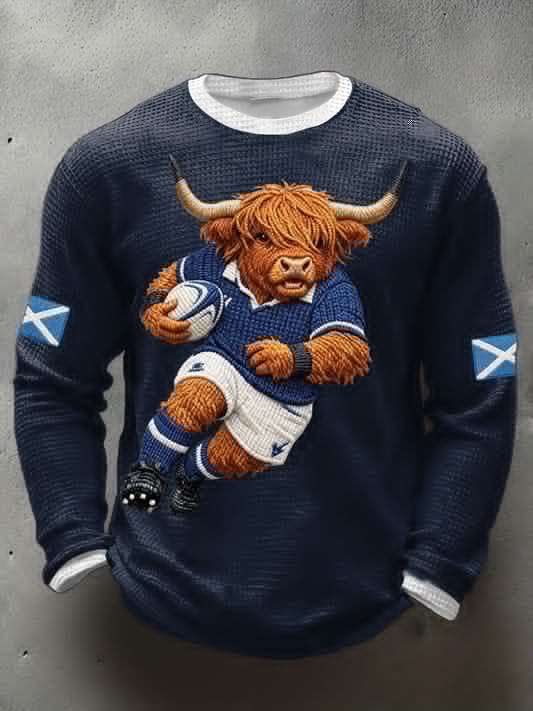 Scotland World Cup 2026 Merch Highland Cow Soccer Long Sleeve Shirt World Cup Fan Gifts