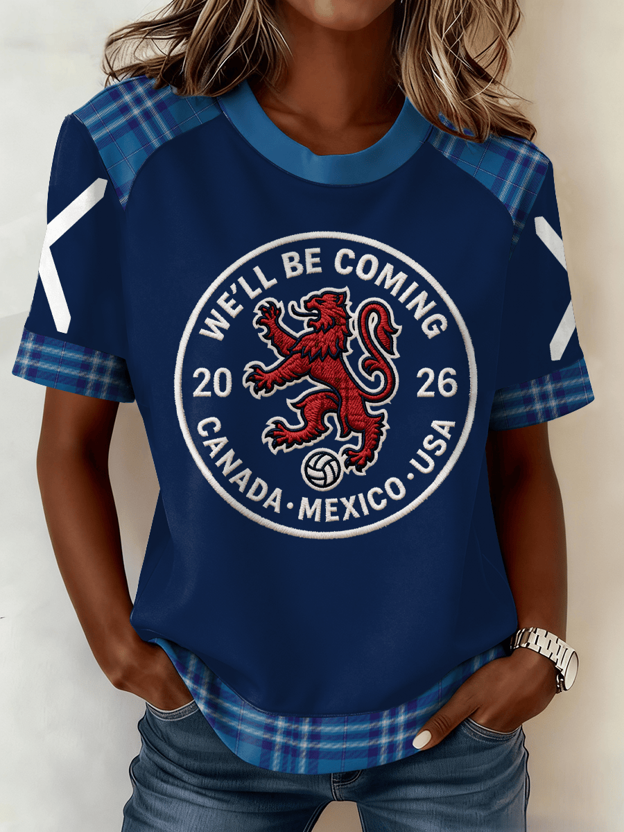 Scotland World Cup 2026 Merch We'll Be Coming Tartan Army Shirt Soccer Fan For Her
