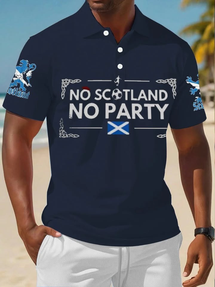 Scotland World Cup 2026 Polo Shirt No Scotland No Party World Cup Merch For Soccer Lovers