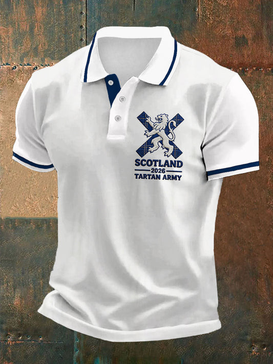 Scotland World Cup 2026 Polo Shirt Scotland Tartan Army Shirt For Soccer Players