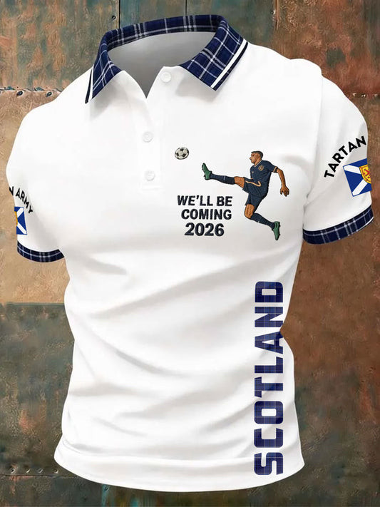 Scotland World Cup 2026 Polo Shirt We'll Be Coming Shirt For World Cup Lovers