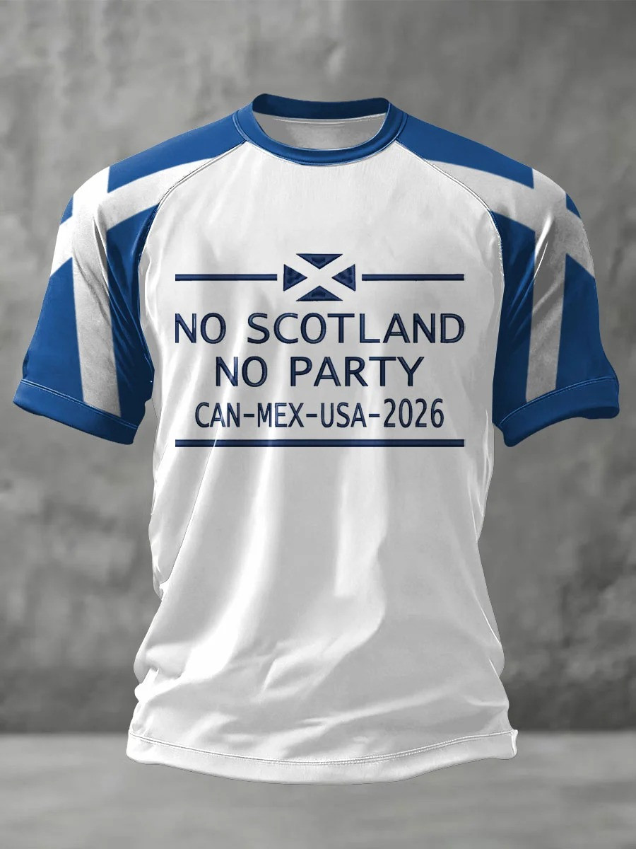 Scotland World Cup 2026 T-Shirt No Scotland No Party Tee Best Gifts For Soccer Fans