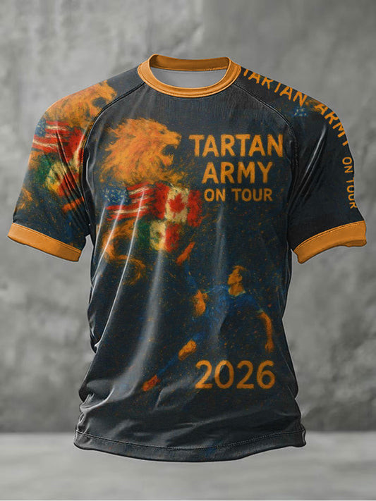 Scotland World Cup 2026 T-Shirt Tartan Army On Tour Clothing Best Gifts For Soccer Fans