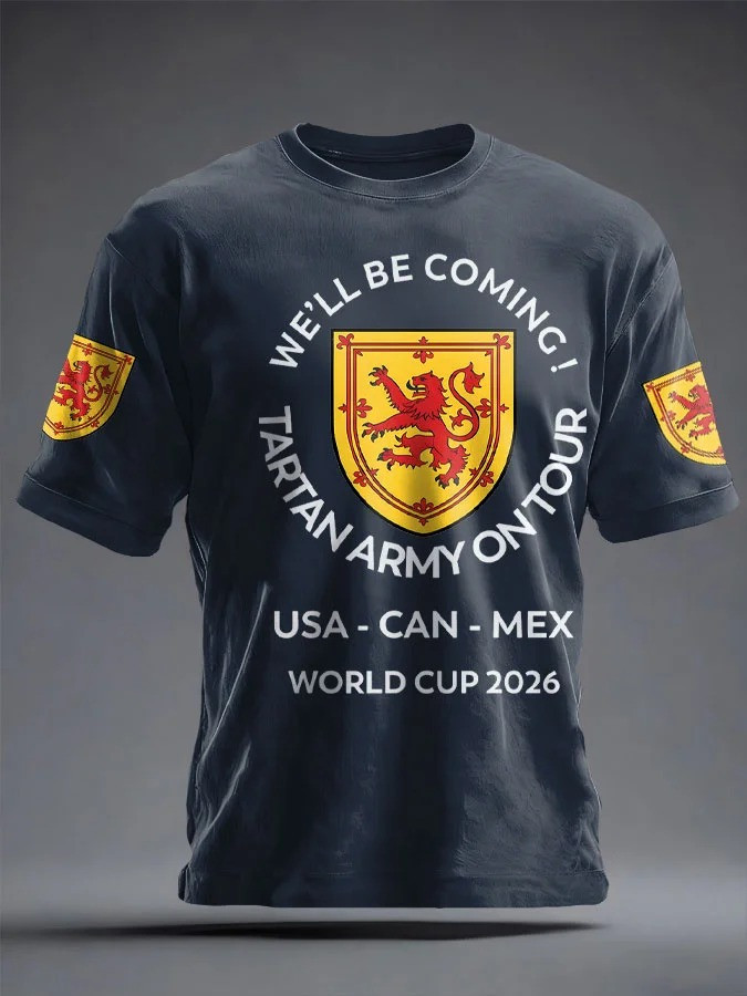 Scotland World Cup 2026 T-Shirt Tartan Army On Tour Tee Best Gifts For Team Scotland Fans