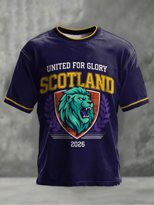 Scotland World Cup 2026 T-Shirt United For Glory Tee Best Gifts For World Cup Lovers