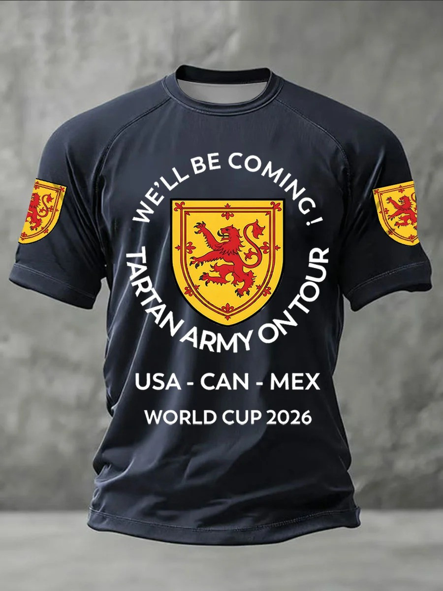Scotland World Cup 2026 T-Shirt We'll Be Coming Tee Best Gifts For Tartan Army Lovers