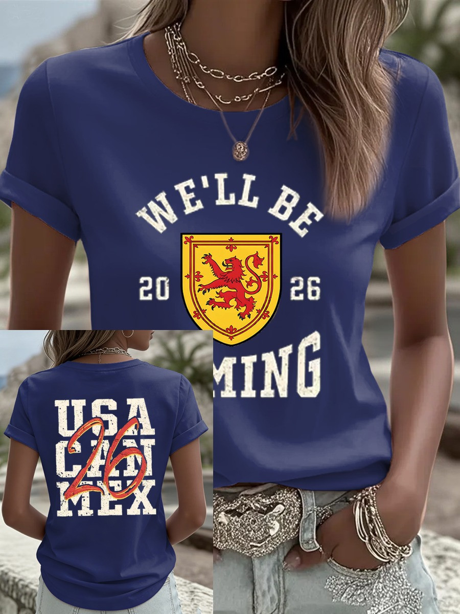 Scotland World Cup 2026 T-Shirt We'll Be Coming Tee Best Gifts For World Cup Lovers