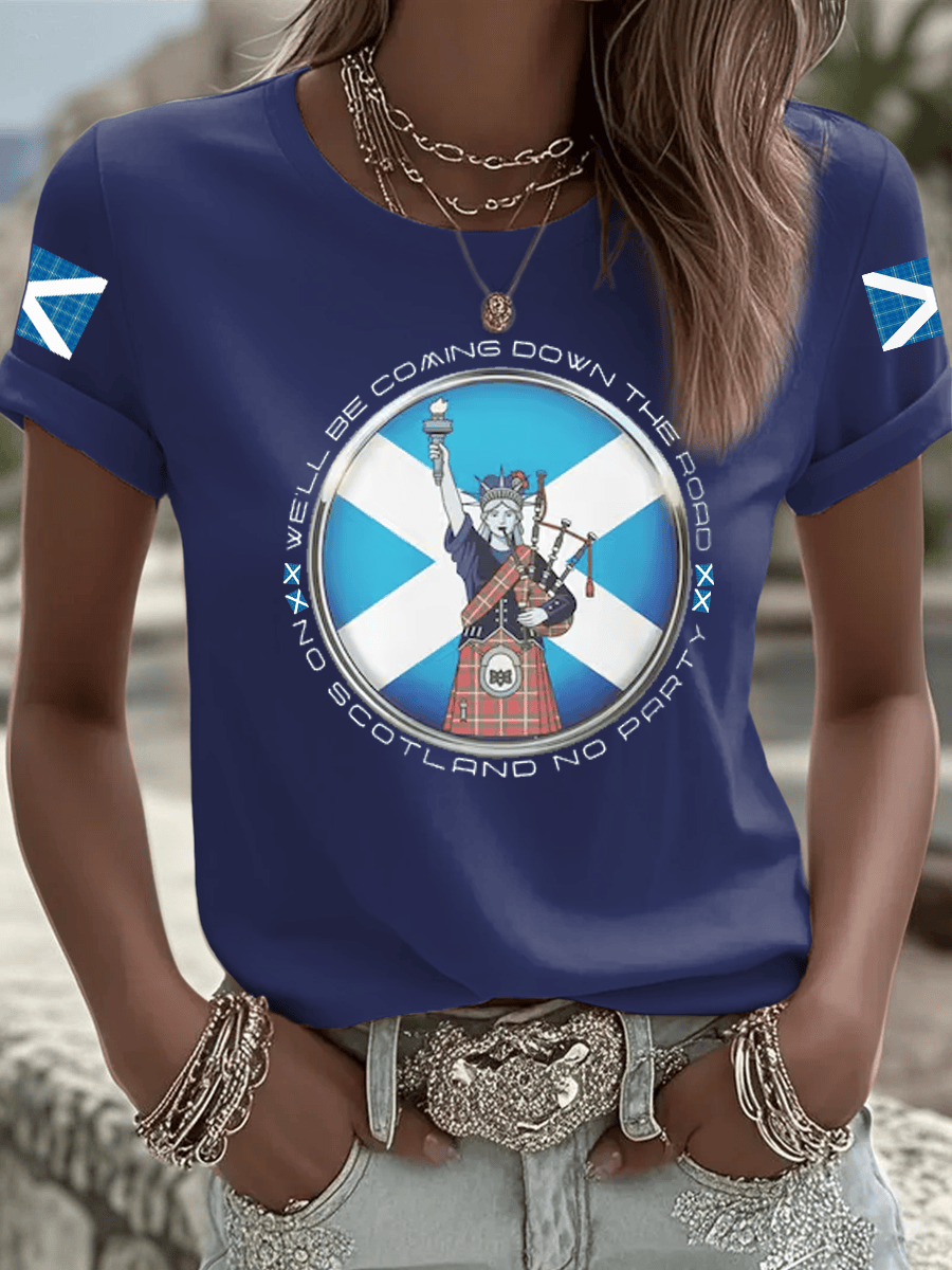 Scotland World Cup 2026 Tee We'll Be Coming Down The Road Shirt For Women