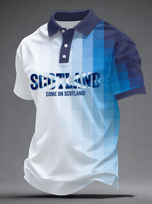 Scotland World Cup Games 2026 Merch Come On Scotland Polo Shirt Soccer Lovers Apparel