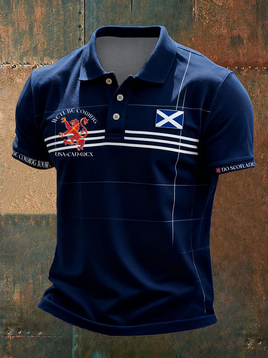 Scotland World Cup We'll Be Coming Polo Shirt Tartan Army Apparel For Soccer Lovers