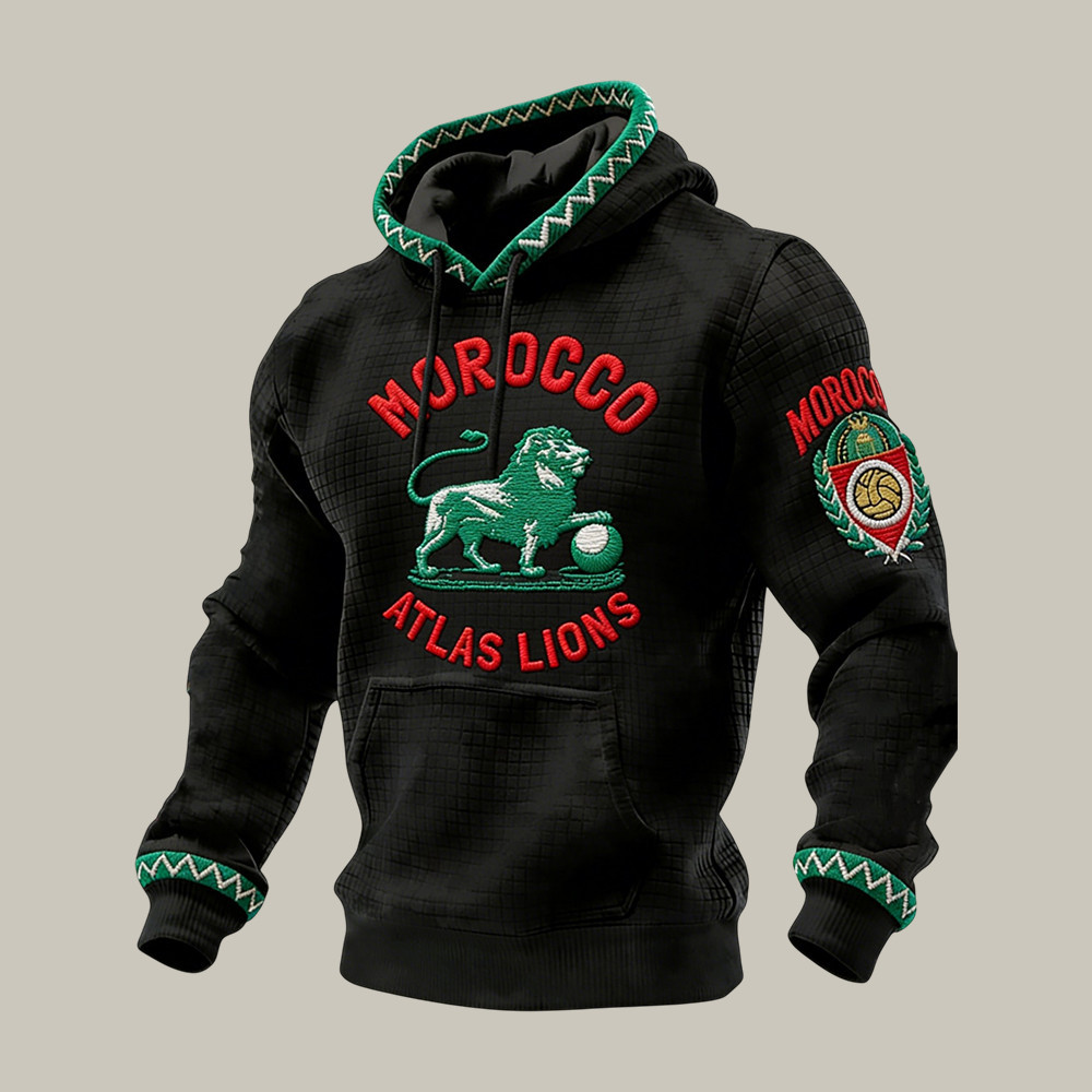Team Morocco Atlas Lions Hoodie 2026 FIFA World Cup Hooded Sweatshirt Fan For Dad