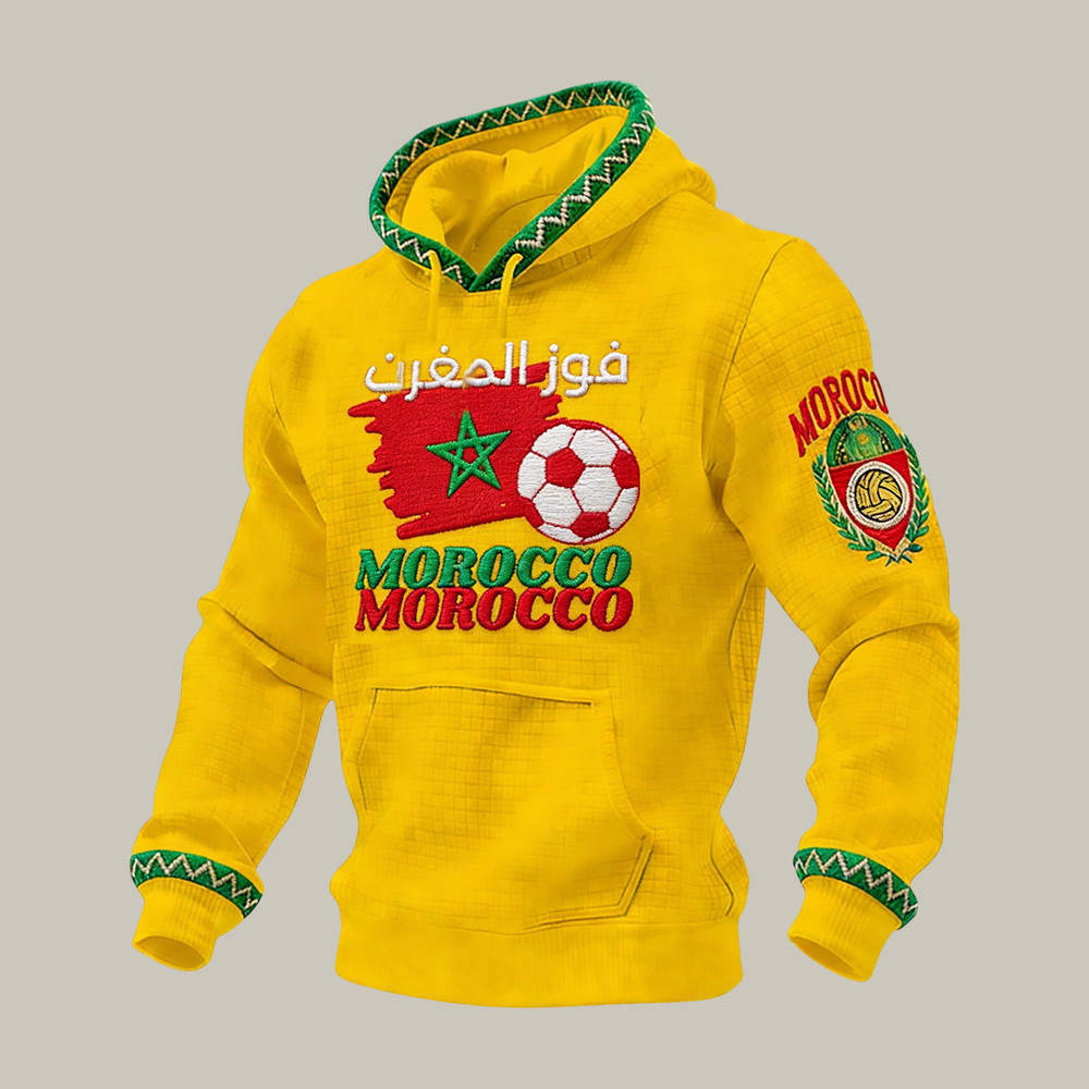 Team Morocco Soccer Hoodie FIFA World Cup 2026 Apparel Father's Day Gift