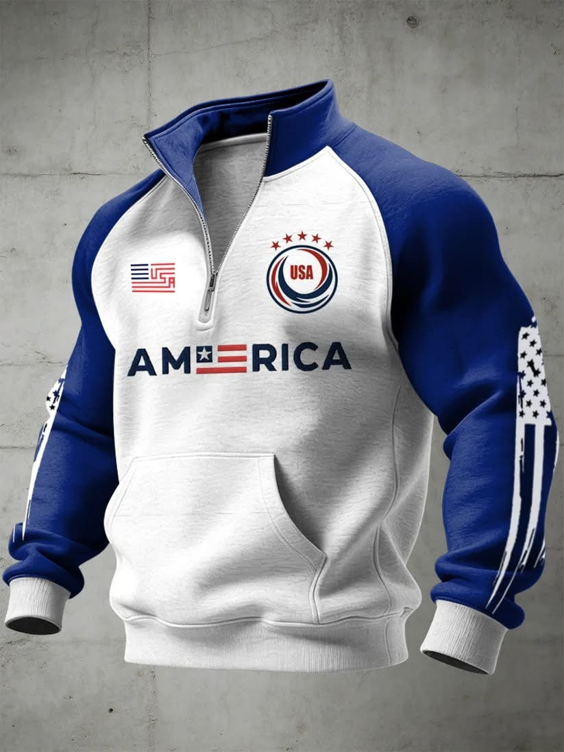 Team USA World Cup 2026 Quarter Zip Sweatshirt Game Day Gear For Soccer Lovers