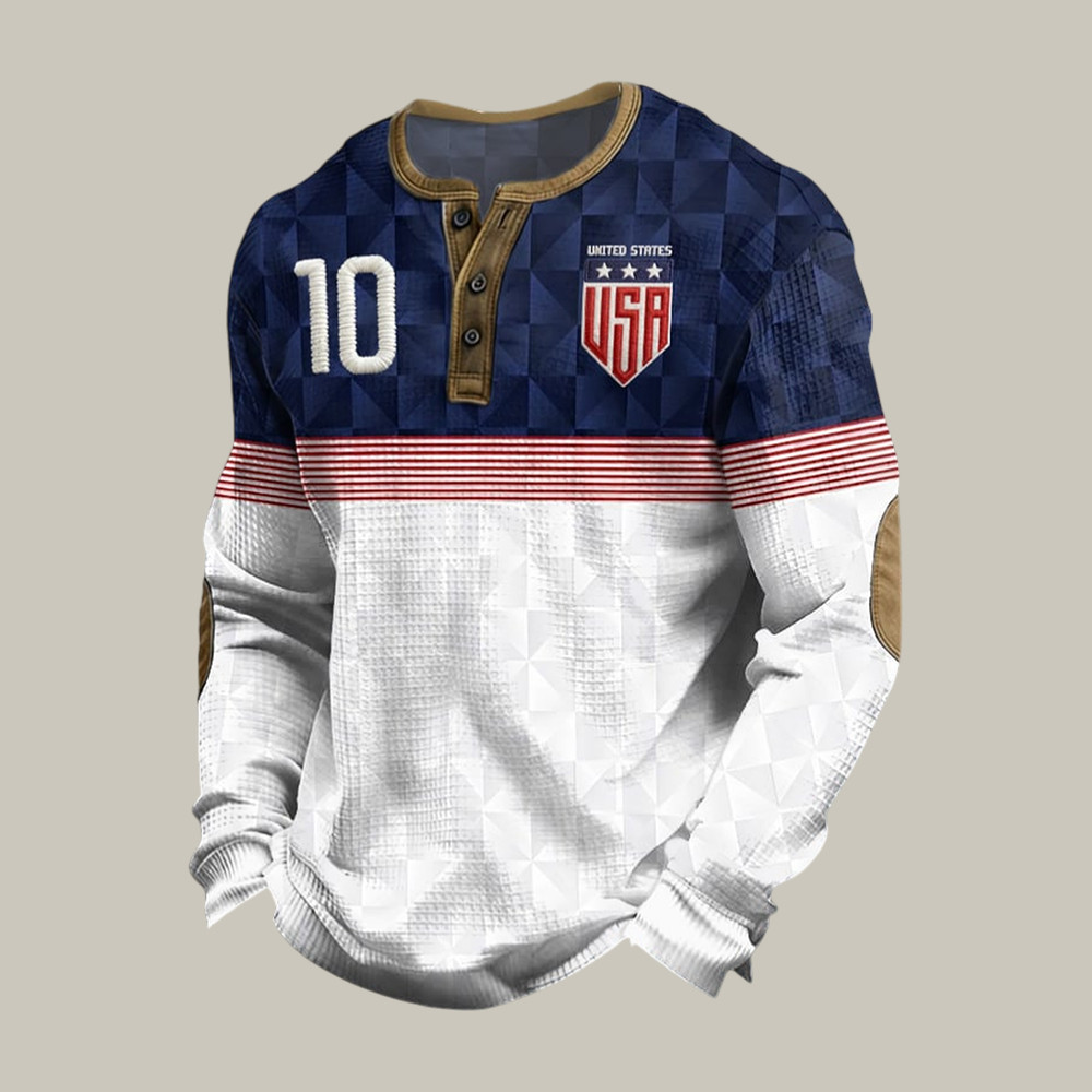USA 2026 FIFA World Cup Button Long Sleeve Shirt Game Day Clothing World Cup Gear