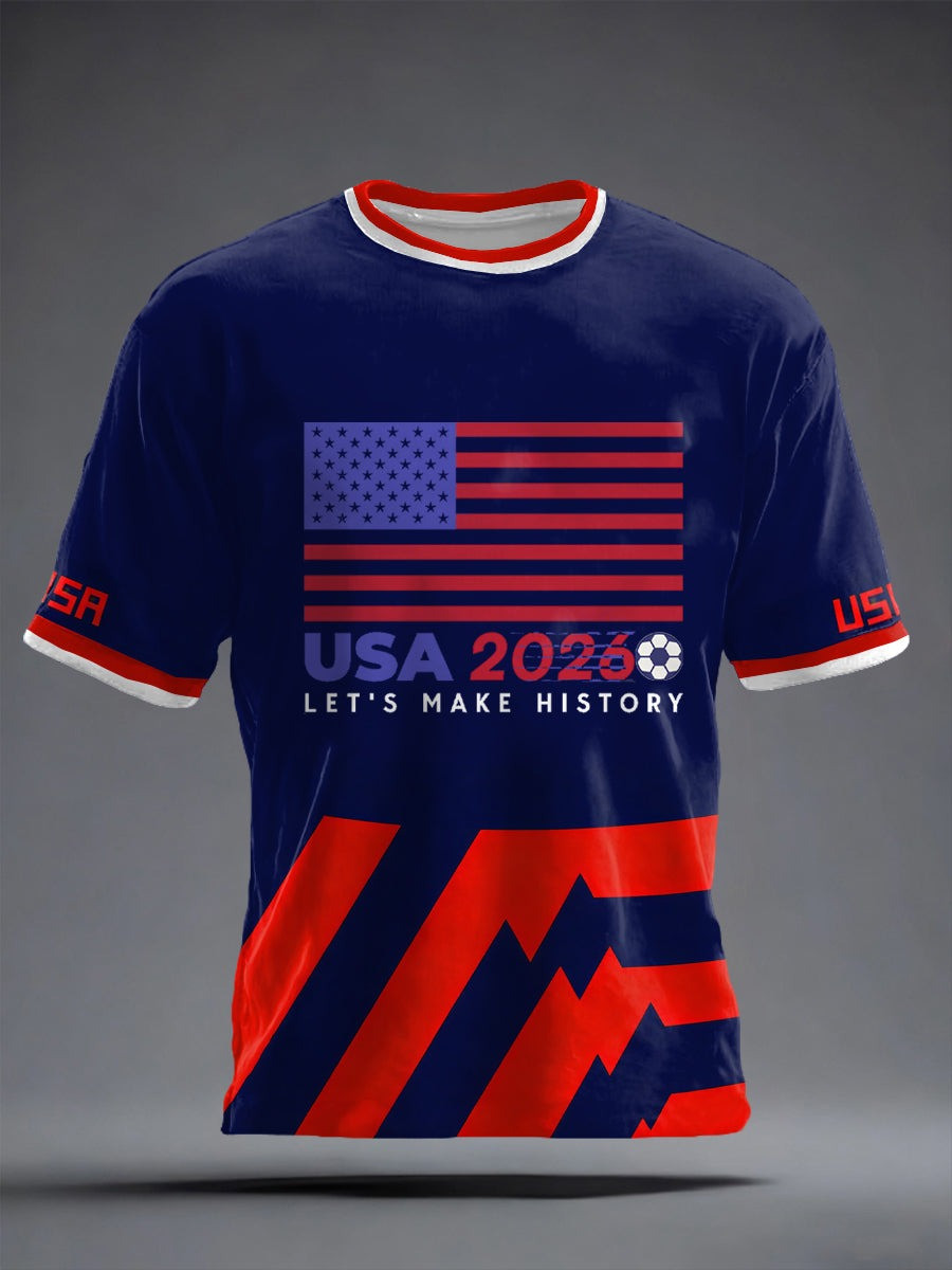 USA 2026 Let's Make History T-Shirt World Cup Merch Best Gifts Idea For Soccer Lovers