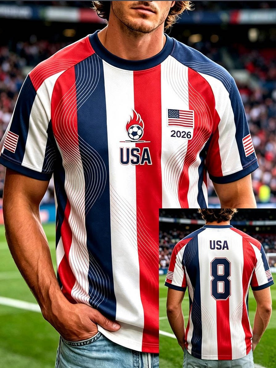 USA FIFA World Cup 2026 Shirt 2026 World Cup Apparel For Soccer Players