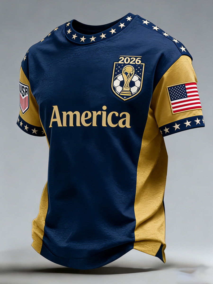 USA FIFA World Cup 2026 Shirt US Men's Soccer Apparel For World Cup Fan