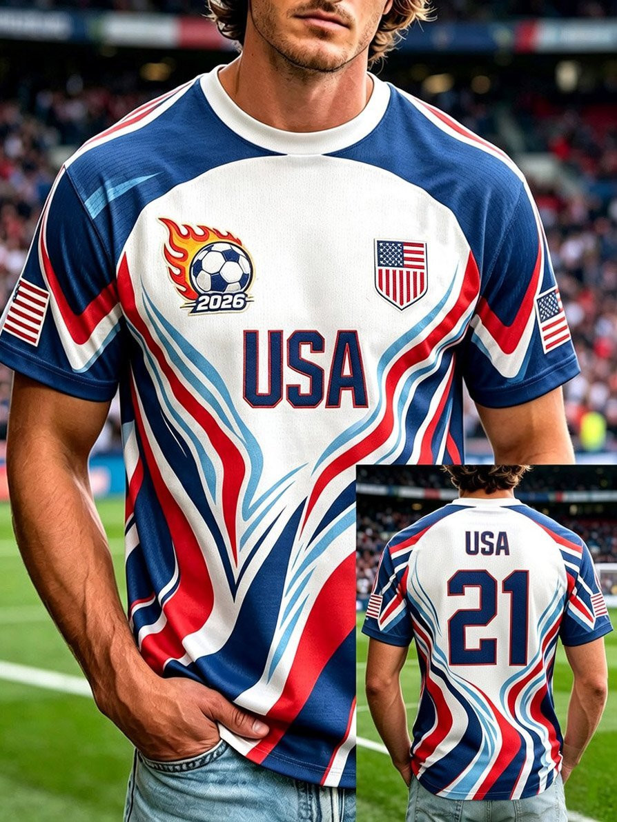 USA FIFA World Cup 2026 Shirt US Men's Soccer Apparel World Cup Merch Clothing