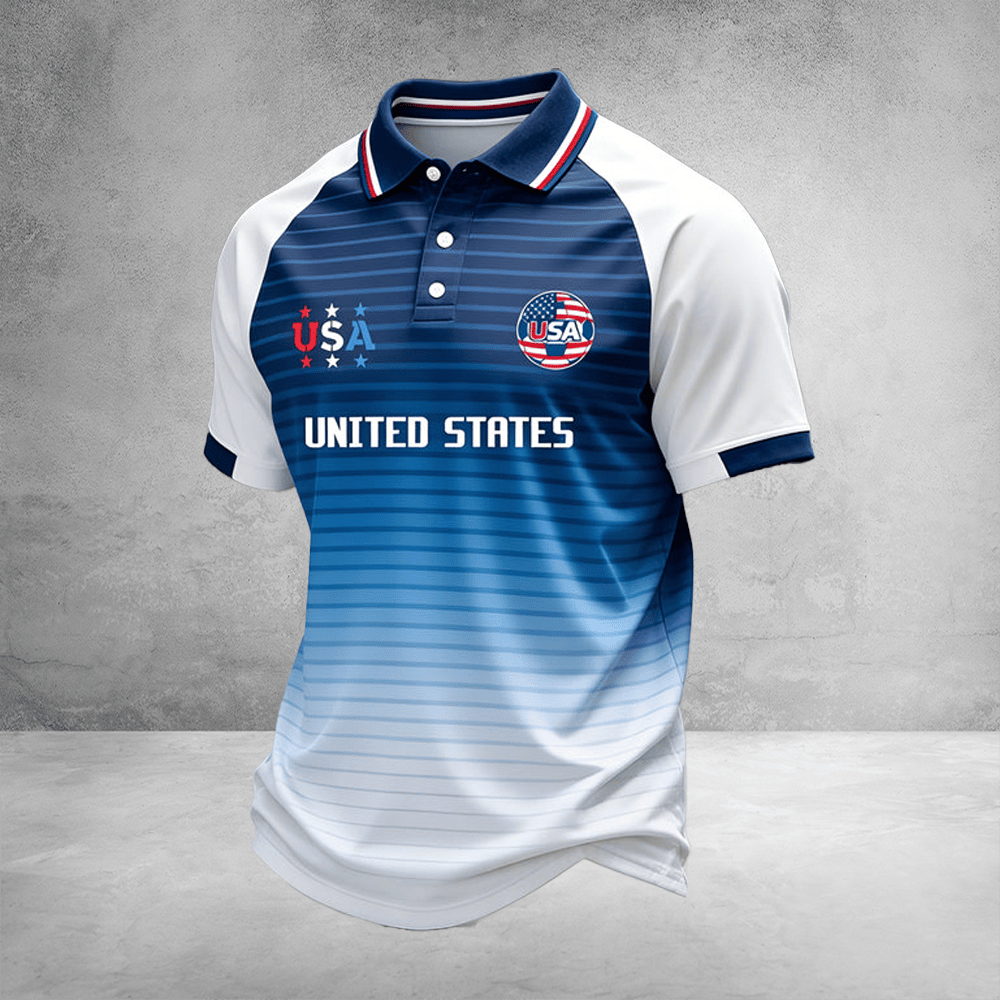 USA FIFA World Cup Polo Shirt Game Day Clothing Soccer Apparel For Husband
