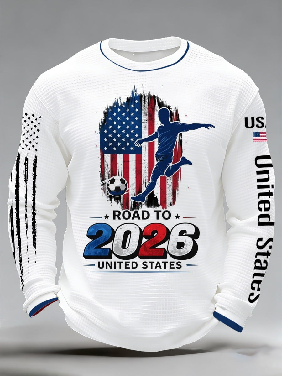 USA Road To World Cup 2026 Long Sleeve Shirt Soccer Apparel Good For Fan
