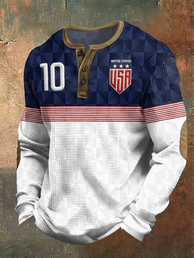 USA Soccer FIFA 2026 World Cup Henley Shirt Men's Game Day Apparel For Soccer Lovers