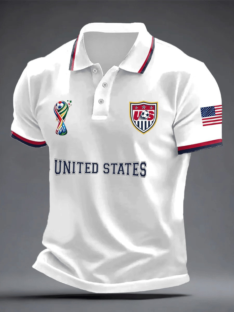 USA Soccer FIFA 2026 World Cup Polo Shirt Soccer Team USA Merch For Fan For Men