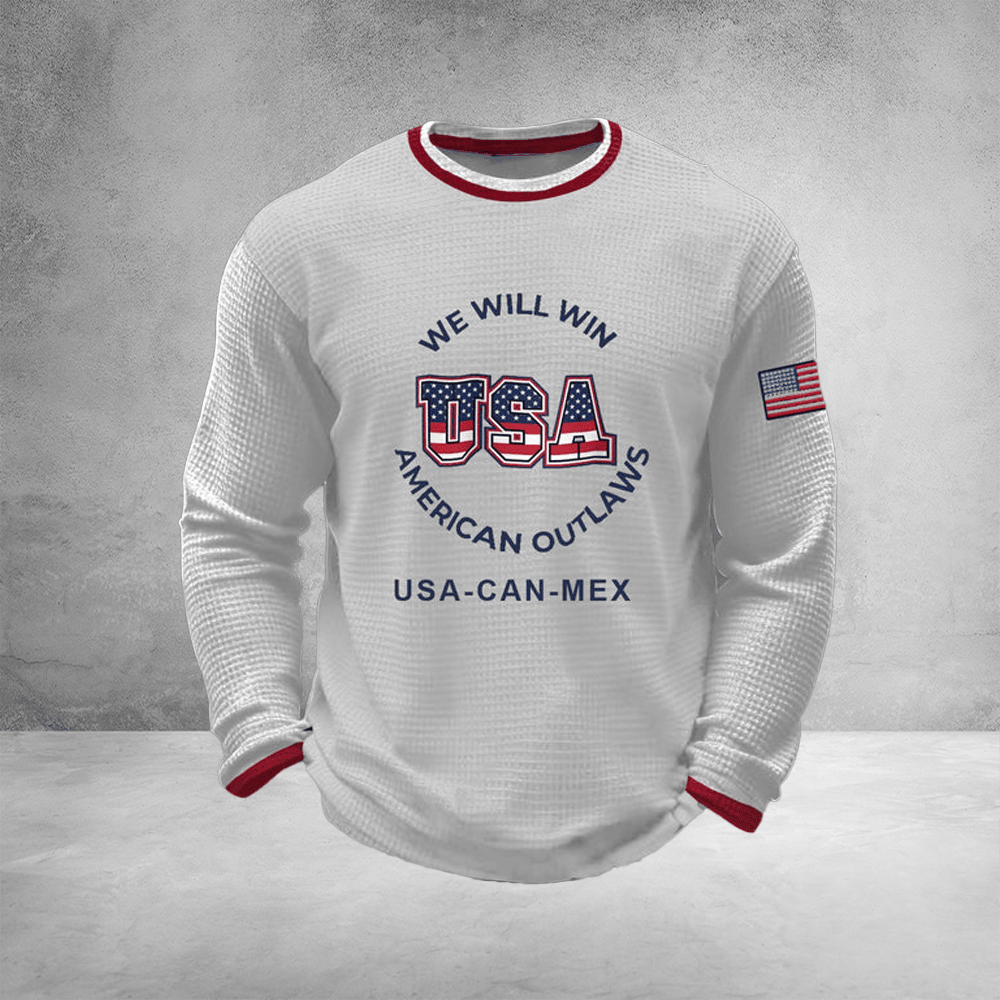USA Soccer Merch We Will Win American Outlaws Long Sleeve Shirt World Cup USA 2026 Clothes