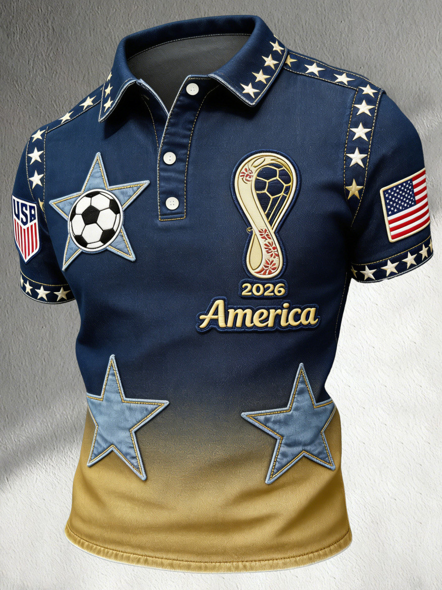 USA World Cup 2026 America Polo Shirt USA Soccer Apparel FIFA Merch Fan Gifts