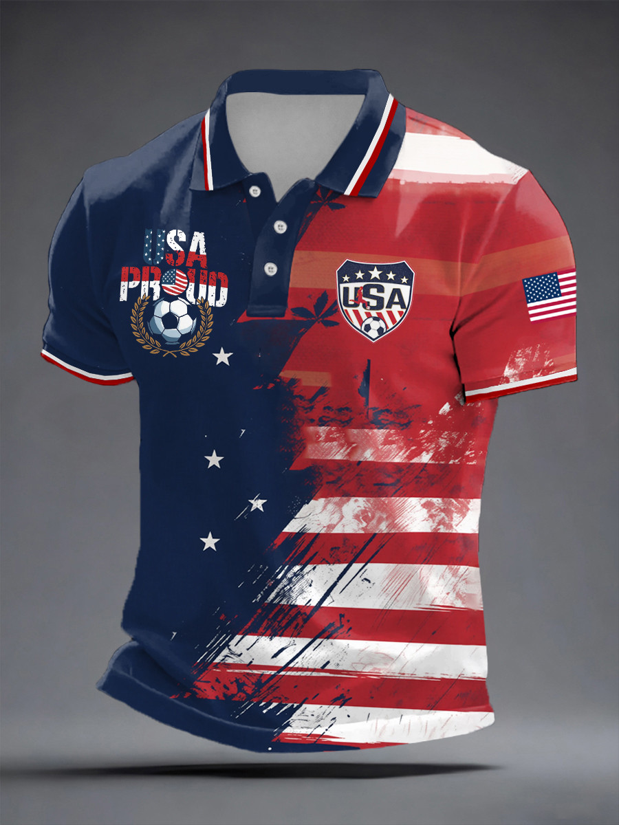 USA World Cup 2026 Apparel USA Proud Polo Shirt Game Day Attire World Cup Fan Gifts