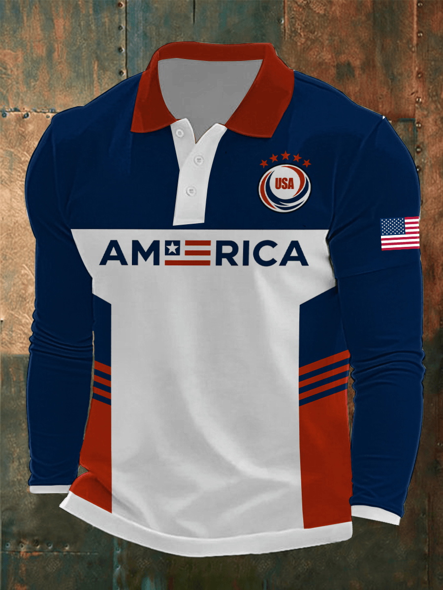 USA World Cup 2026 Long Sleeve Polo Shirt Game Day Apparel Soccer Lovers Gifts Idea