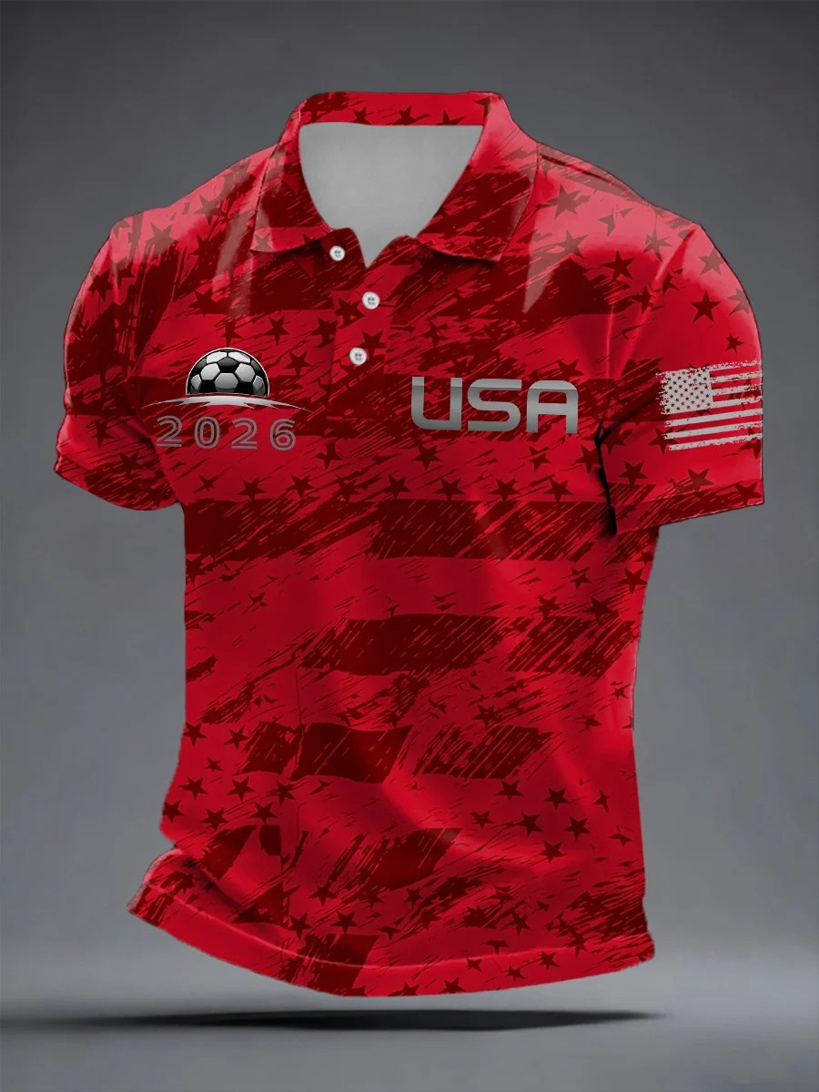 USA World Cup 2026 Polo Shirt American Soccer Clothing Best Gifts For World Cup Lovers
