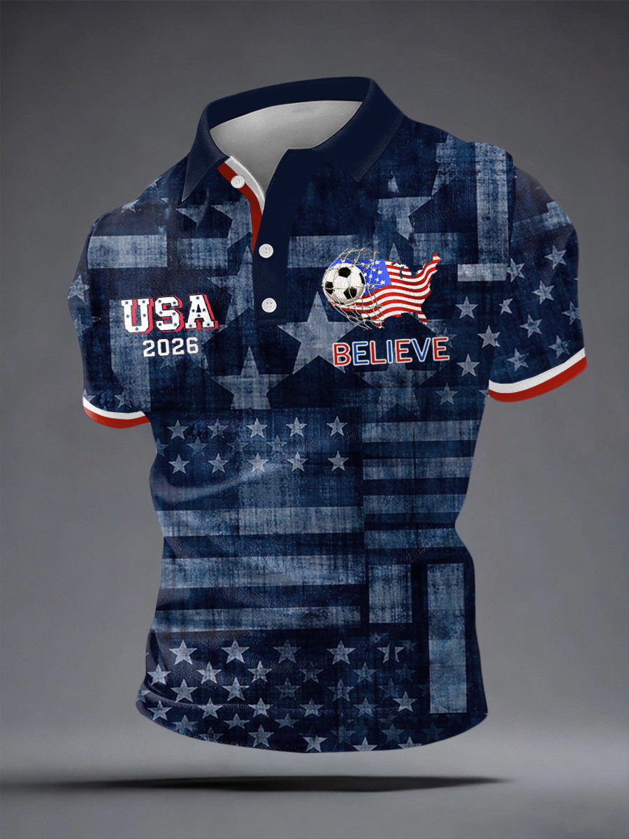 USA World Cup 2026 Polo Shirt Game Day Attire World Cup Clothing For Soccer Fan