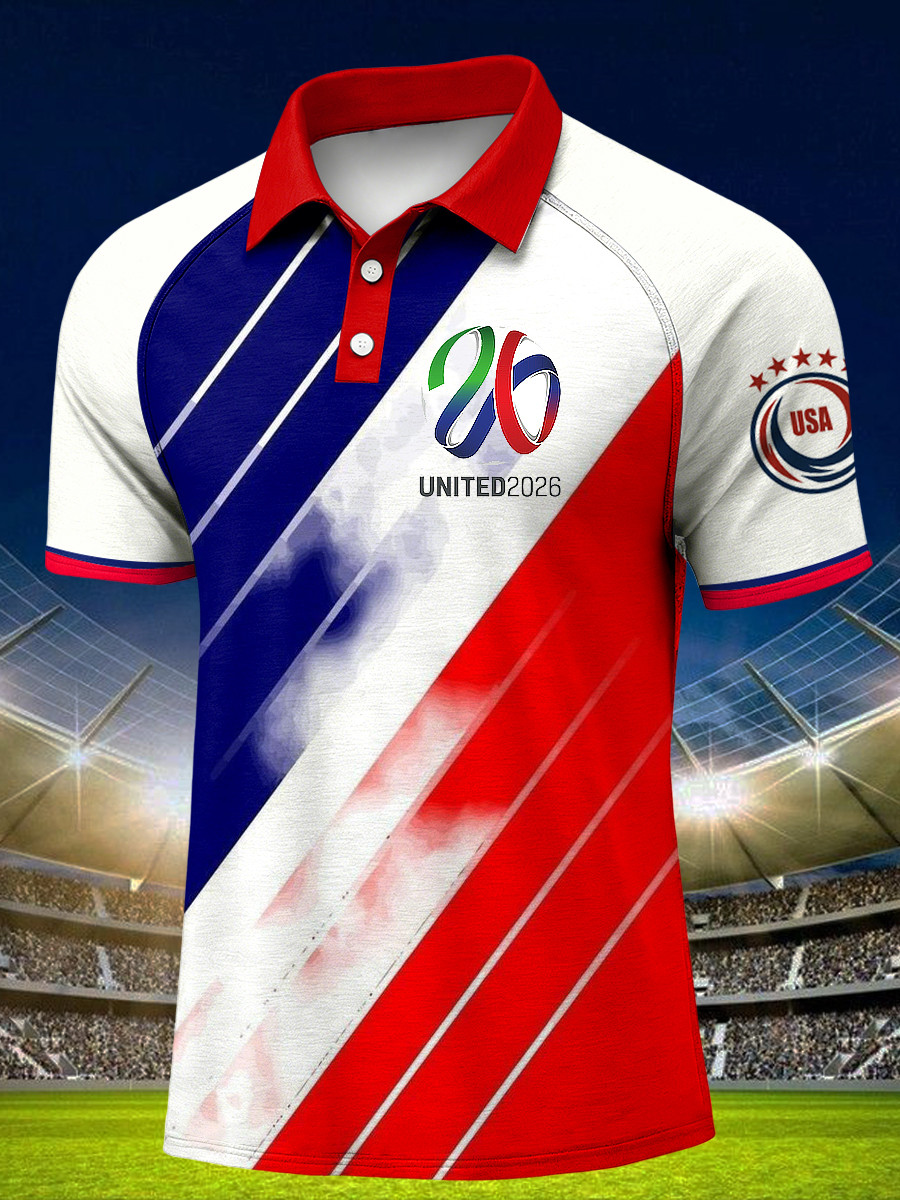 USA World Cup 2026 Polo Shirt Game Day Outfits World Cup Clothing For Soccer Fan