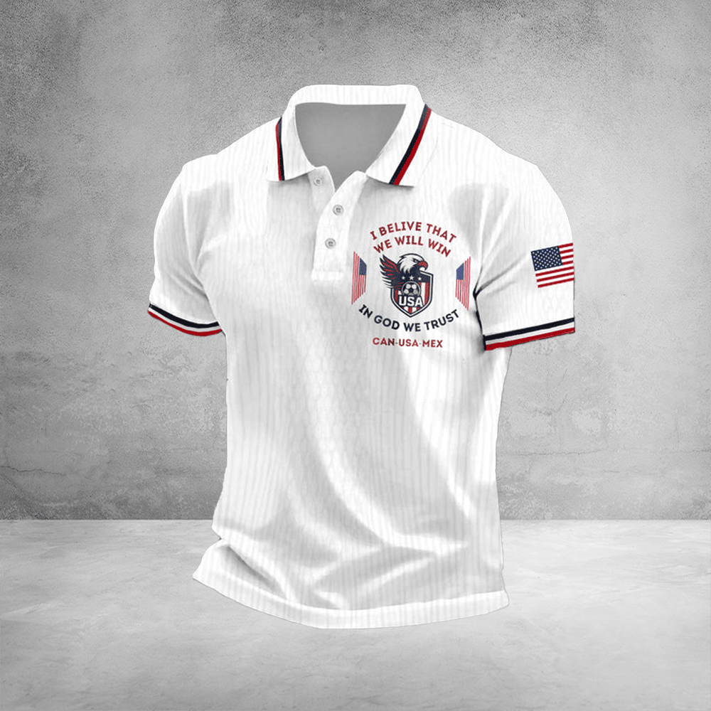 USA World Cup 2026 Polo Shirt In God We Trust Polos USA Soccer Apparel For Fan