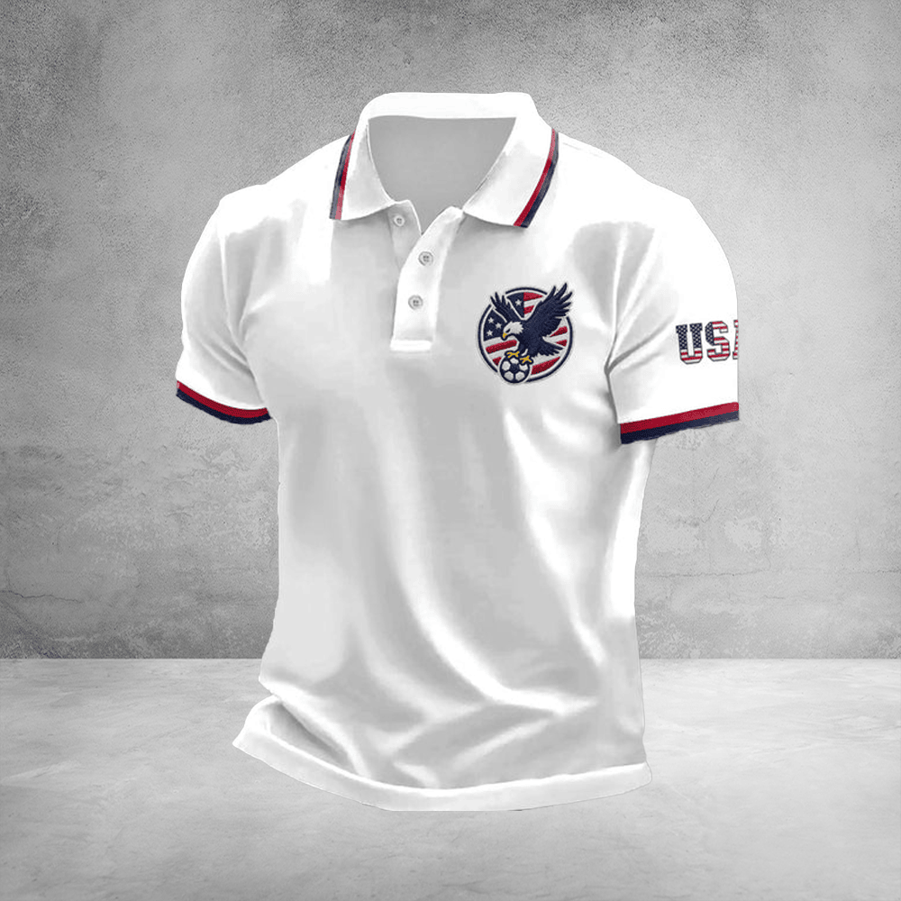 USA World Cup 2026 Polo Shirt Sports Lovers Outfits Soccer Players Apparel For Fan