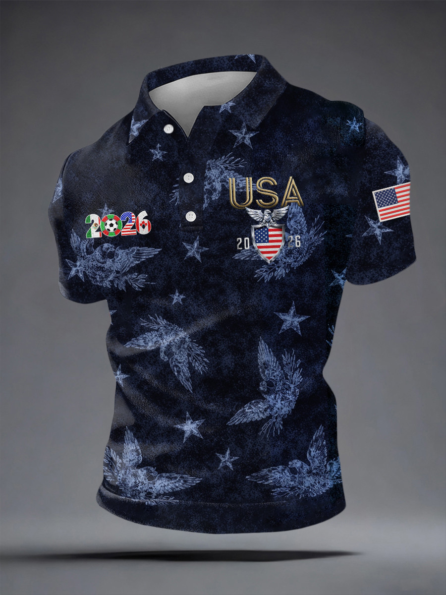 USA World Cup 2026 Polo Shirt Sportswear Soccer Game Day Clothing For Soccer Lovers