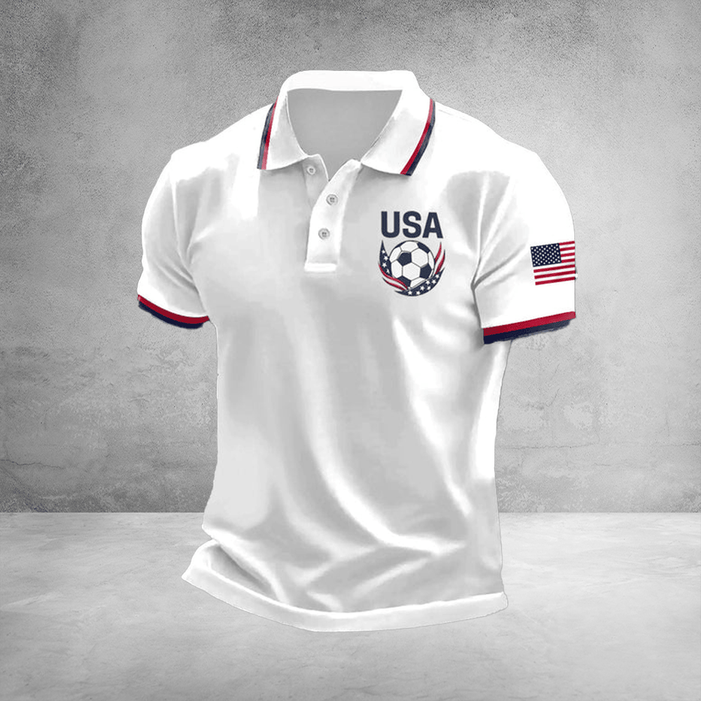USA World Cup 2026 Polo Shirt US Men's Soccer Clothing Match Day Outfits For Fan