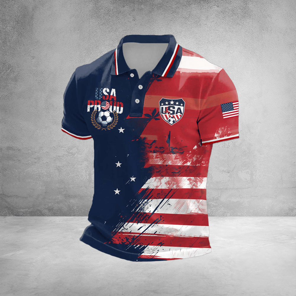 USA World Cup 2026 Polo Shirt USA Proud Soccer Polos FIFA Outfits For Fan