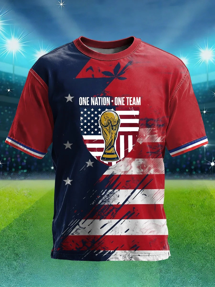 USA World Cup 2026 Soccer T-Shirt One Nation One Team Tee Best Gifts For Soccer Lovers