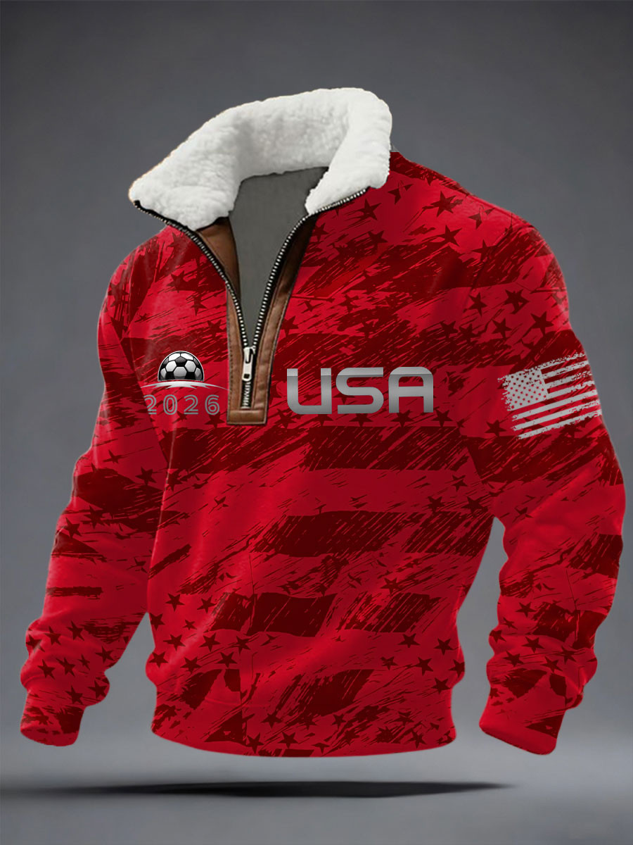 USA World Cup 2026 Zip Sweatshirt Game Day Clothes Gifts Idea For Soccer Lovers