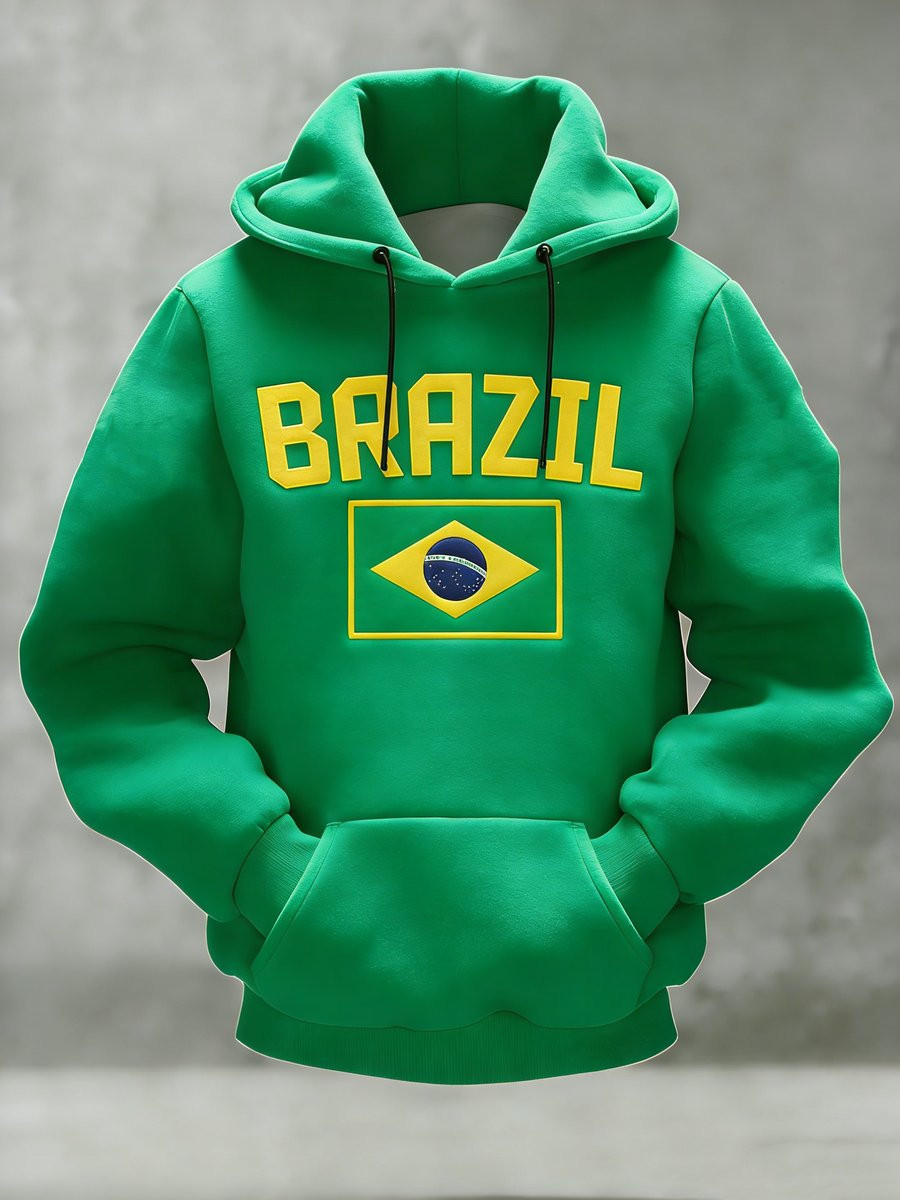 World Cup 2026 Brazil Hoodie FIFA World Cup Hooded Sweatshirt For Soccer Fan