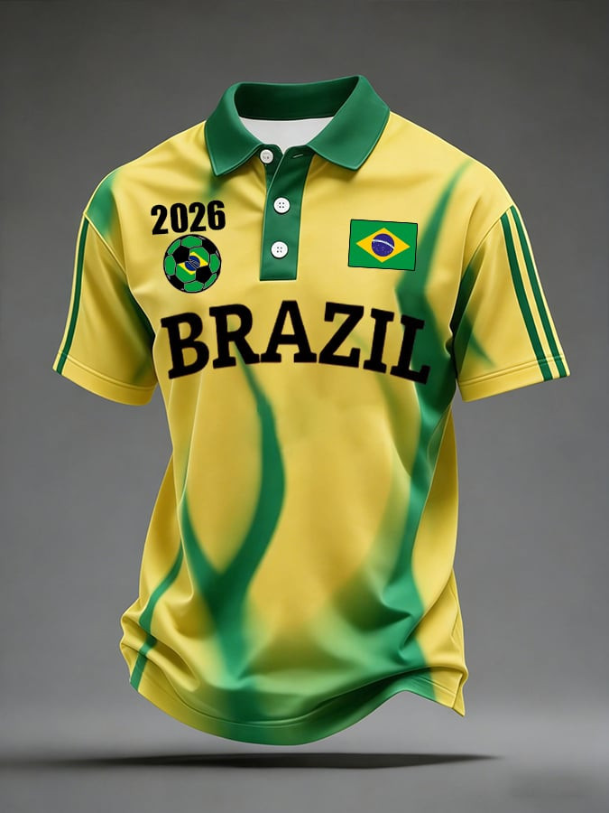 World Cup 2026 Brazil Polo Shirt Brazil World Cup Squad Outfits For FIFA Fan