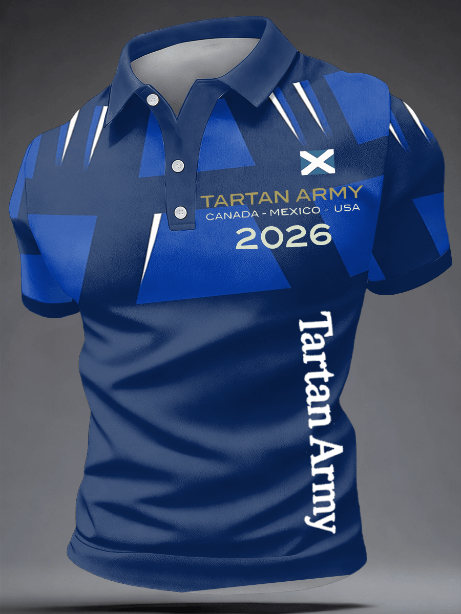 World Cup 2026 Scotland Merch Tartan Army Polo Shirt Game Day Clothing Gifts Idea